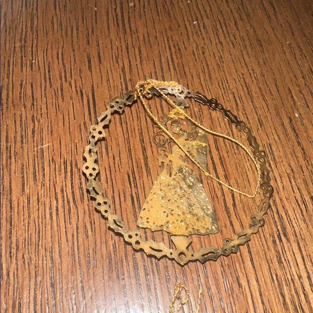 Gold Christmas Ornaments Set of three - Picture 3 of 4